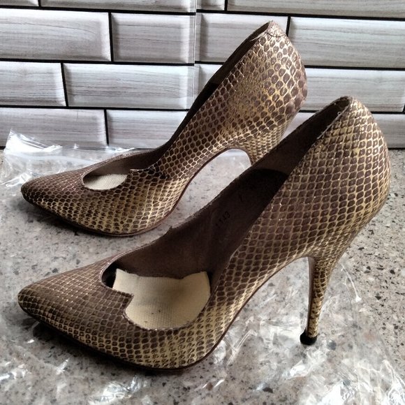 Vintage 1980's Genuine Snakeskin Pump Heel - Picture 3 of 8